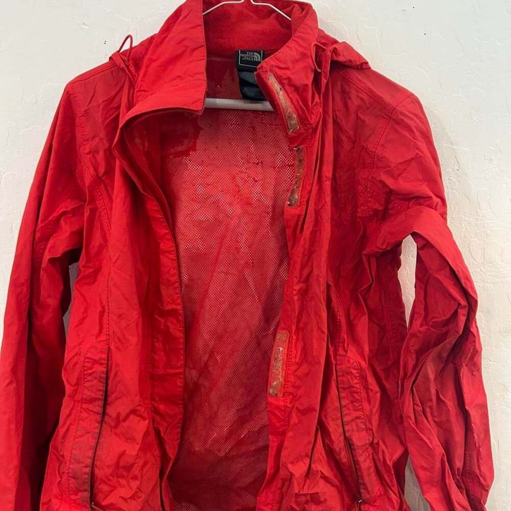 The North Face Windbreaker Jacket Size S Red Hooded